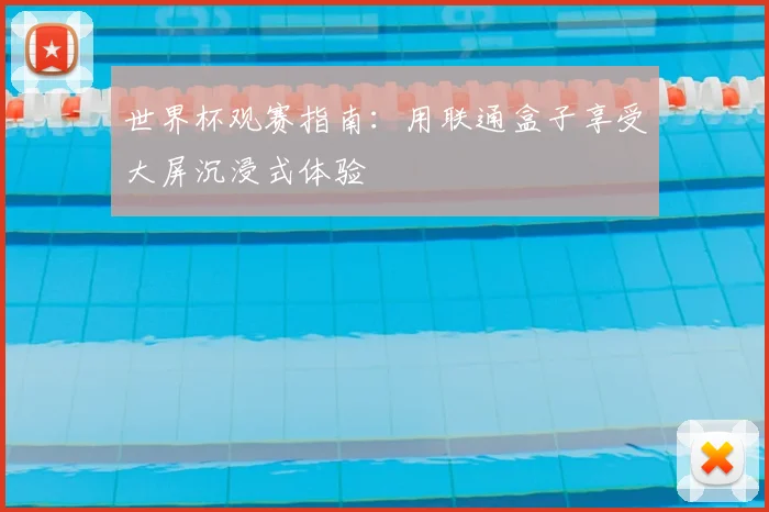 世界杯观赛指南：用联通盒子享受大屏沉浸式体验